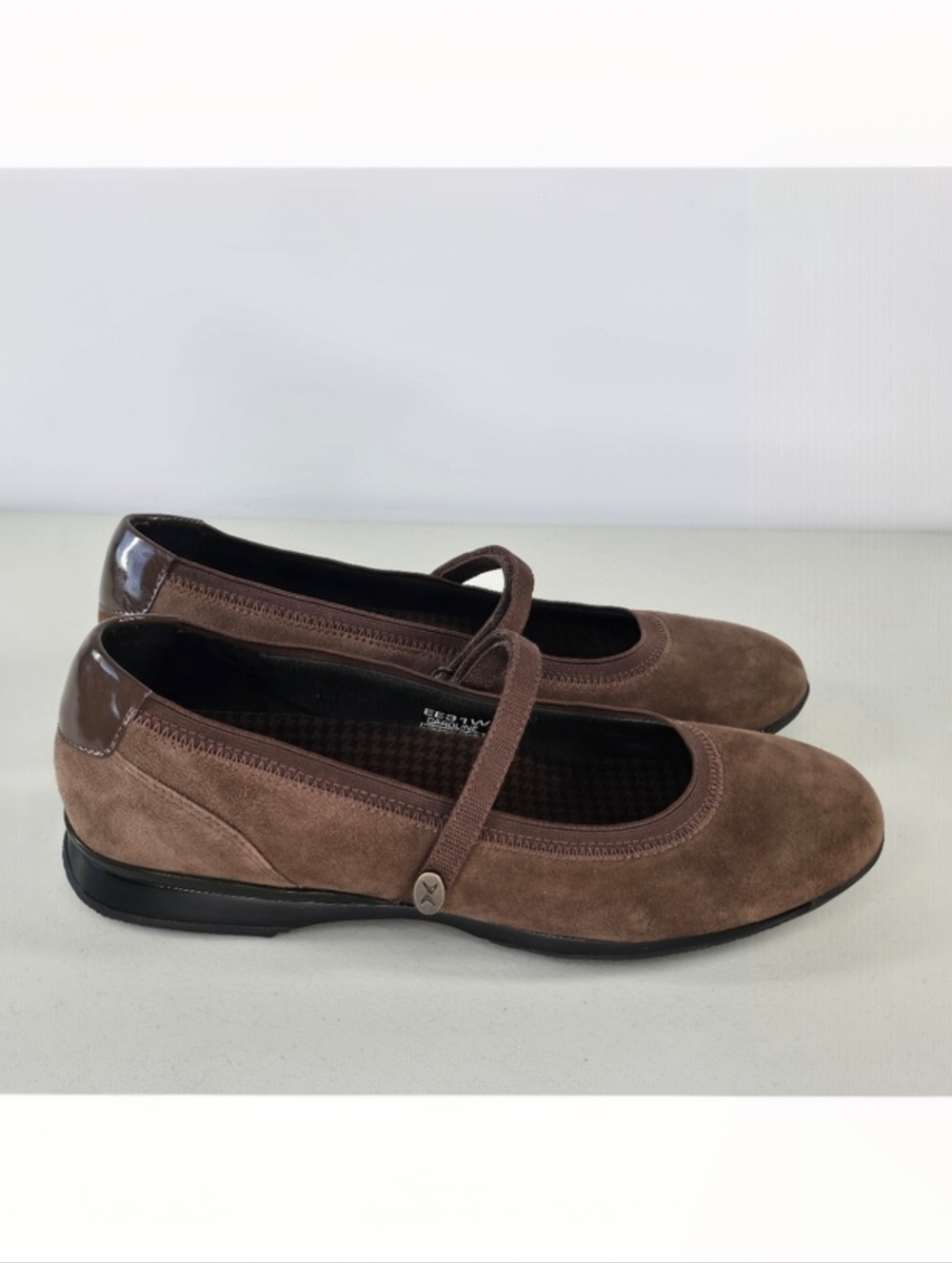 Aetrex Caroline Women’s Brown Suede Mary Jane Flats Size 10 Medium